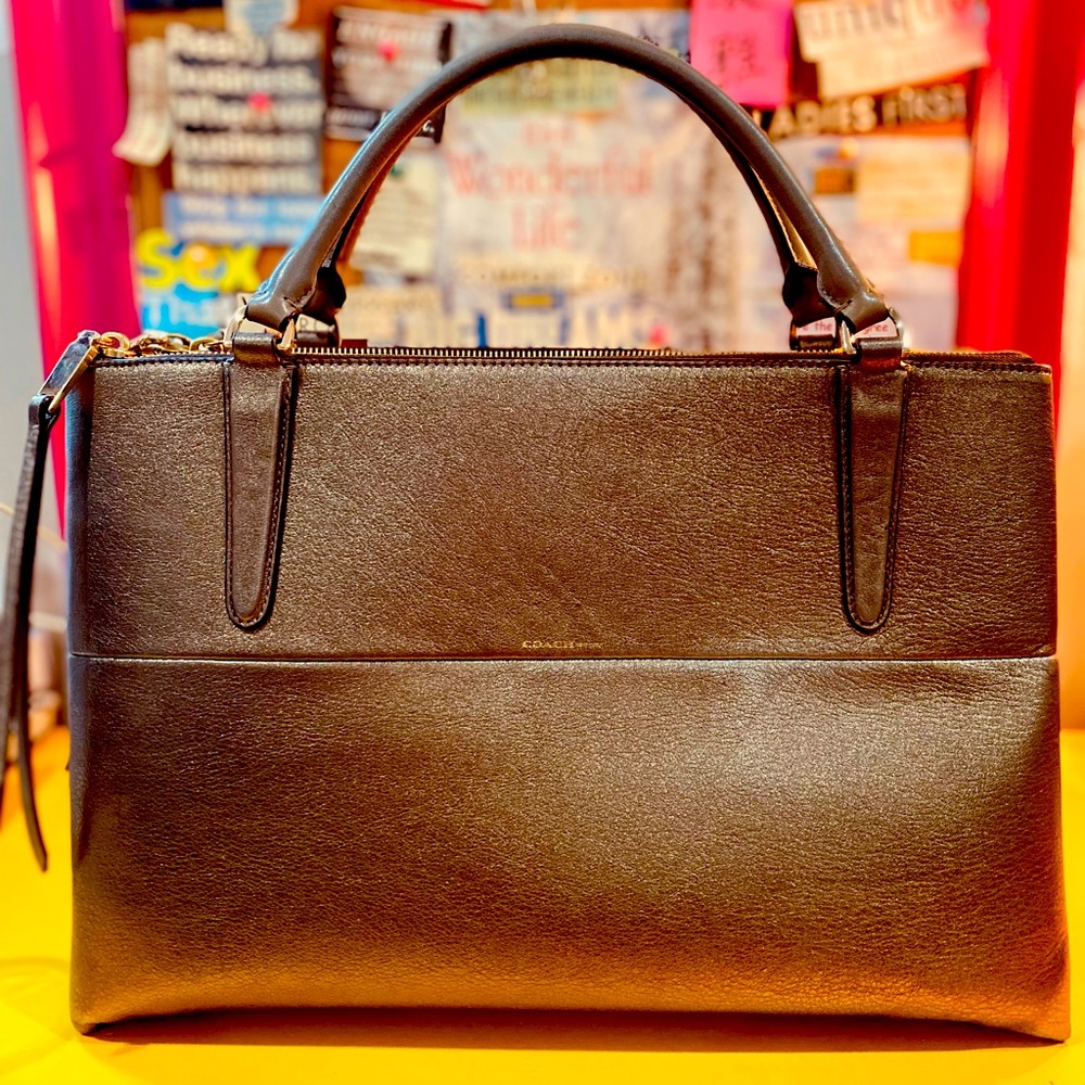 Coach Gold Leather Tote Bag